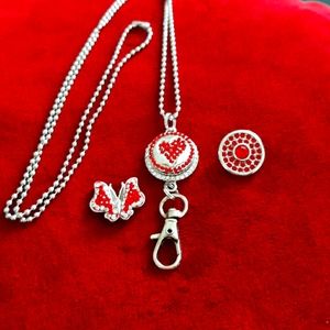 Snap Button Lanyard Necklace